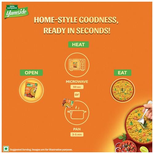 Tata Sampann Yumside Gujarati Style Daliya Khichdi - Ready To Eat Meal, 285 g-7.webp